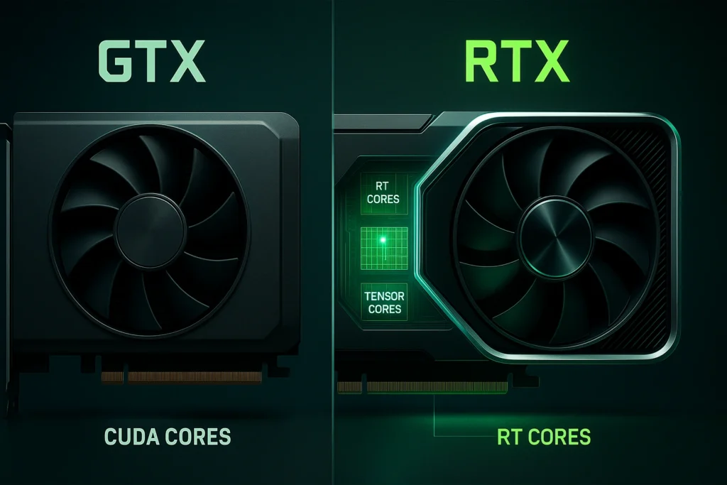 Diagram illustrating how Ray Tracing calculates light reflections using RT Cores in a gaming performance benchmark.