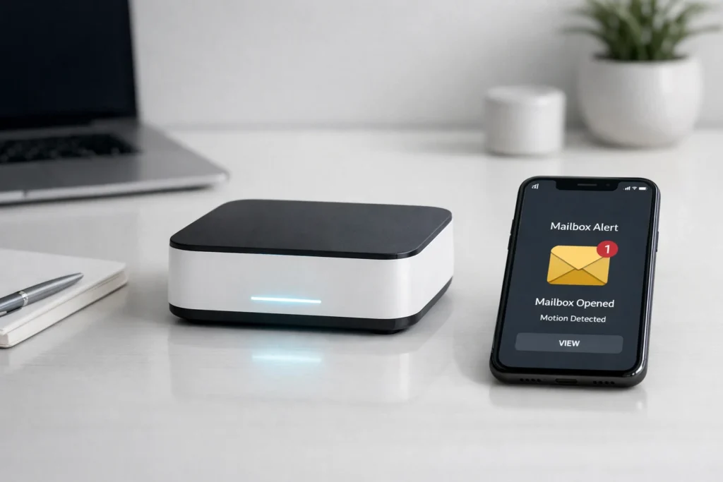 X-Sense SBS50 base station for smart mailbox notifications.