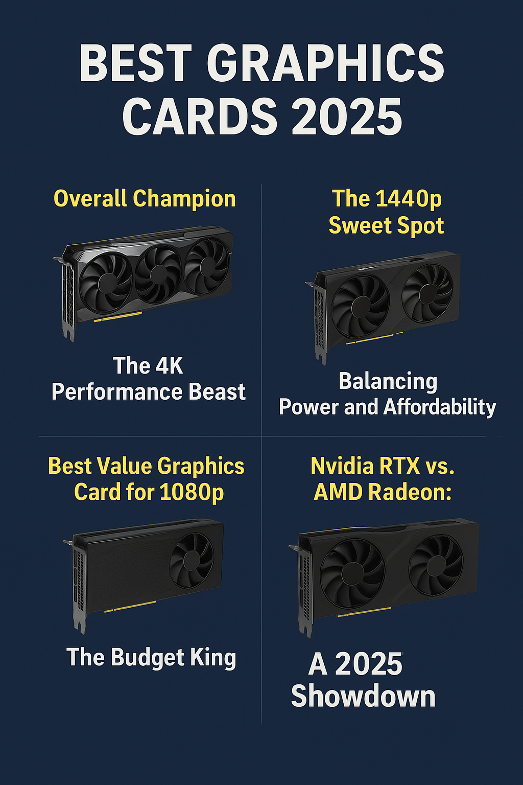 Best graphics cards 2025 A lineup of top GPUs for peak performance.
