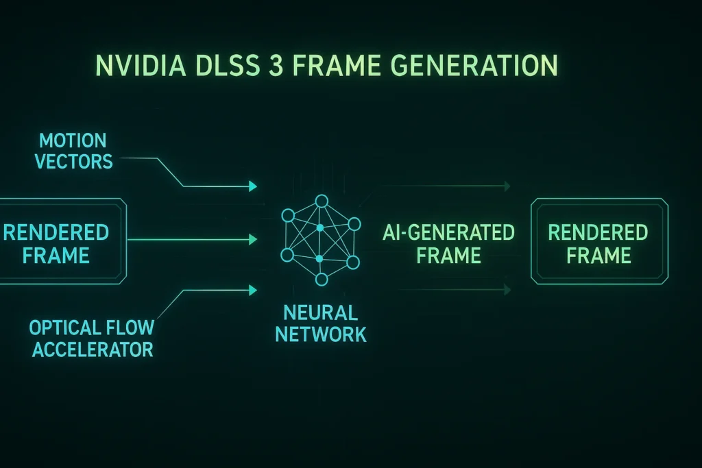 Diagram of DLSS 3 Frame Generation technology