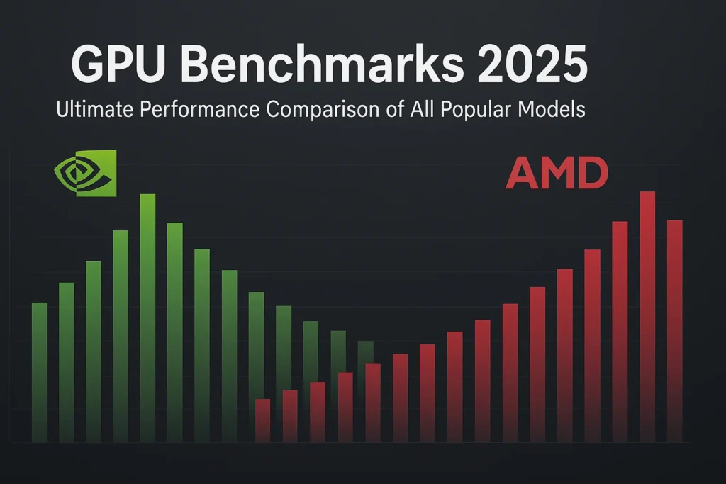 GPU Benchmarks 2025 performance chart comparison of NVIDIA GeForce and AMD Radeon models