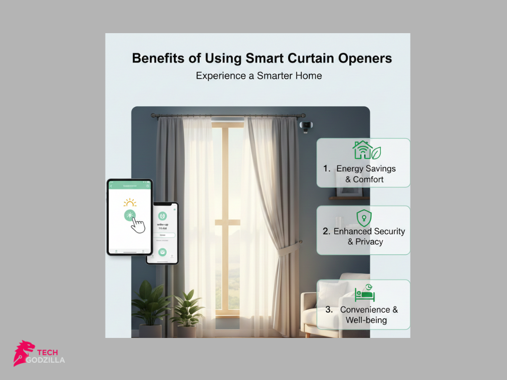 DIY installation of a retrofit smart curtain opener.