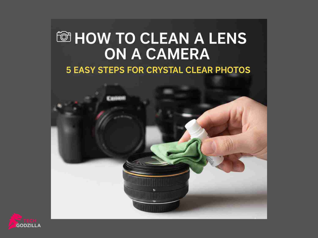 How to clean a lens on a camera using a microfiber cloth