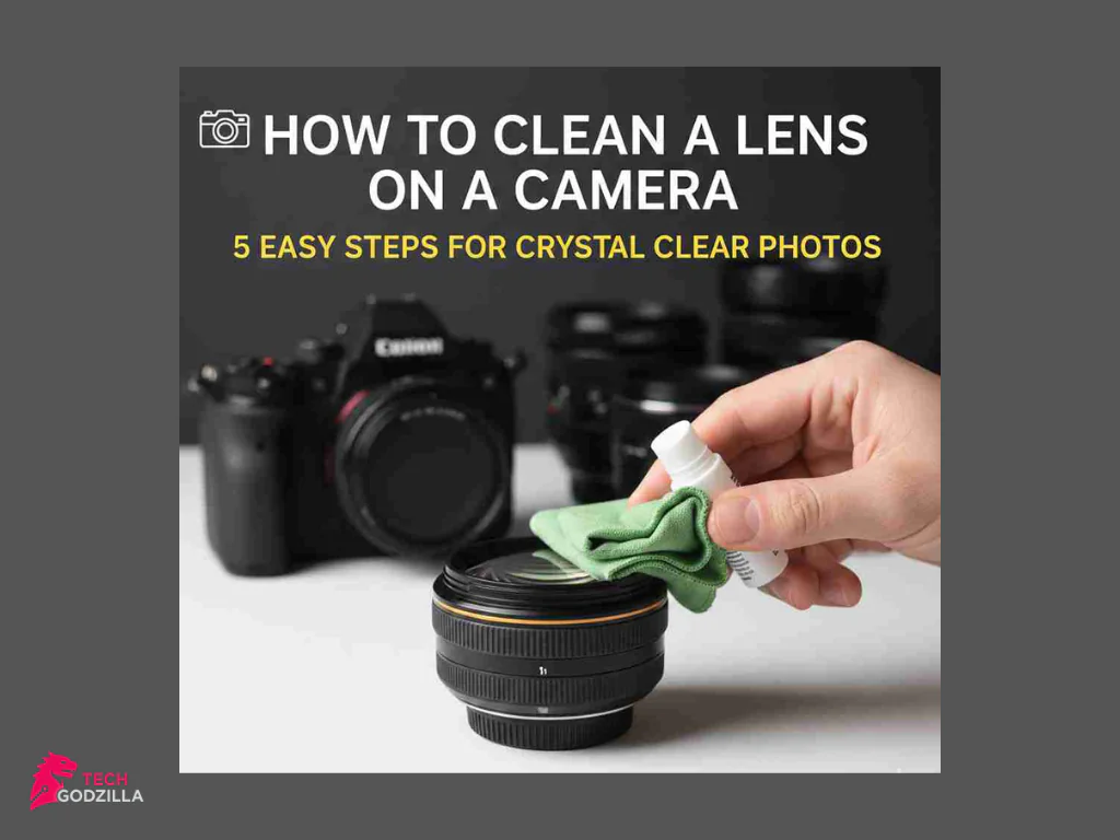 How to clean a lens on a camera using a microfiber cloth